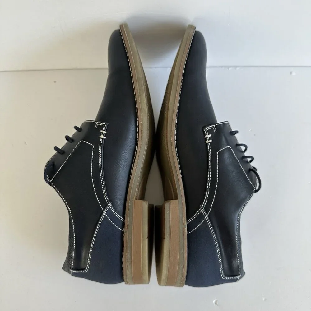 Restoration Memory Foam Men's Oxford Dress Shoes Sz 12M Mitch Navy Blue Corpcore